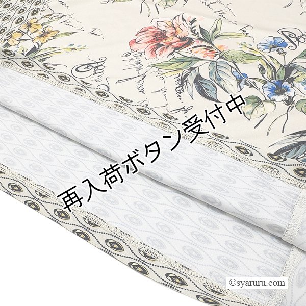 画像12: 【SALE 50％ 2026春夏SuperBeauty】花プリントx幾何学切替Tシャツ (12)