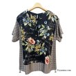 画像7: 【《新作》SuperBeauty クーポン1111(10%OFF)他　利用可】花プリントx幾何学切替Tシャツ (7)