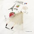 画像6: 《新作》SuperBeauty クーポン1111(10%OFF)他　利用可】ボーダー柄レース切替ParisプリントロングTシャツ (6)