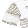 画像8: 《新作》SuperBeauty クーポン1111(10%OFF)他　利用可】ボーダー柄レース切替ParisプリントロングTシャツ (8)
