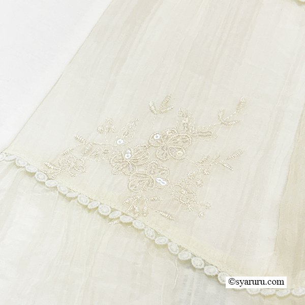 画像8: 《新作》SuperBeauty クーポン1111(10%OFF)他　利用可】胸元スパンコール刺繍 異素材ドッキングチュニック (8)