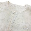 画像6: 《新作》SuperBeauty クーポン1111(10%OFF)他　利用可】ノーカラージップアップ オパール加工花柄ショートブラウス (6)