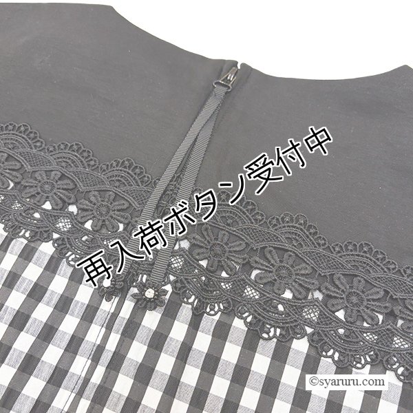 画像5: 【SUMMER SALE30％ 2026春夏SuperBeauty】ギンガムチェック柄胸元切替Tシャツ (5)