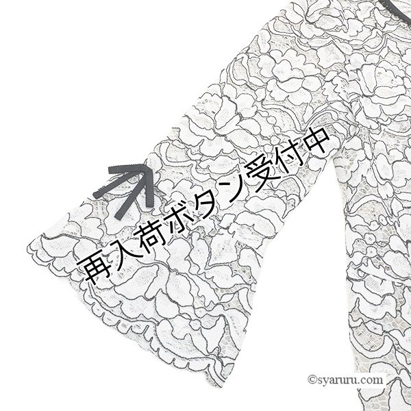 画像6: 【SALE 50％ 2026春夏SuperBeauty】レース素材ノーカラーブラウス (6)