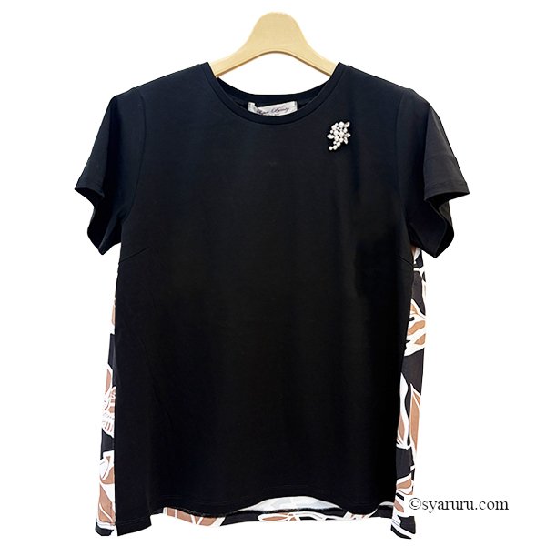 画像2: 【《新作》SuperBeauty クーポン1111(10%OFF)他　利用可】バックスタイル切替Tシャツ (2)
