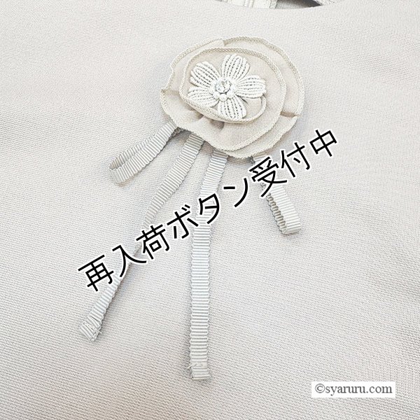 画像5: 【SALE 50％ 2026春夏SuperBeauty】裾シフォンフリル花コサージュ付ポンチ素材チュニックカットソー (5)