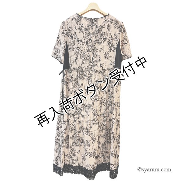 画像5: 【SALE 50％ 2026春夏SuperBeauty】裾レース使い麻混素材の切替ワンピース (5)