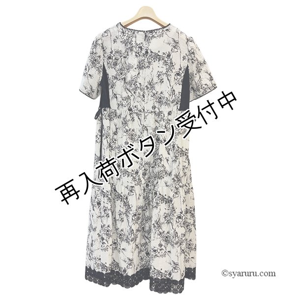 画像3: 【SALE 50％ 2026春夏SuperBeauty】裾レース使い麻混素材の切替ワンピース (3)