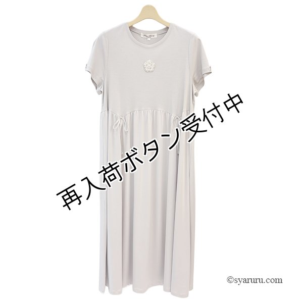 画像4: 【SALE 50％ 2026春夏SuperBeauty】ウェストラウンドギャザー切替異素材切替ワンピース (4)