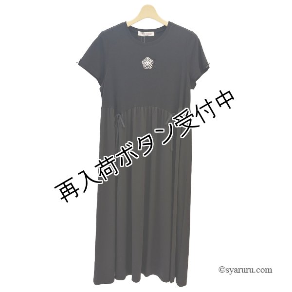 画像2: 【SALE 50％ 2026春夏SuperBeauty】ウェストラウンドギャザー切替異素材切替ワンピース (2)