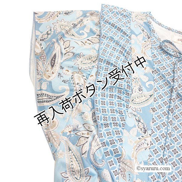 画像7: 【SUMMER SALE30％ 2026春夏SuperBeauty】幾何学xペイズリー柄のフリル華やぎチュニックTシャツ (7)