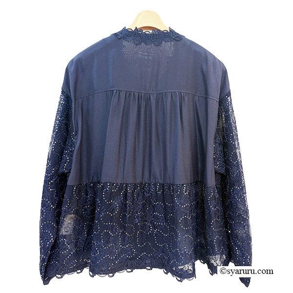 画像7: 【SUMMER SALE30％ 2026春夏SuperBeauty】レースxスパンコール刺繍入りパーカー (7)