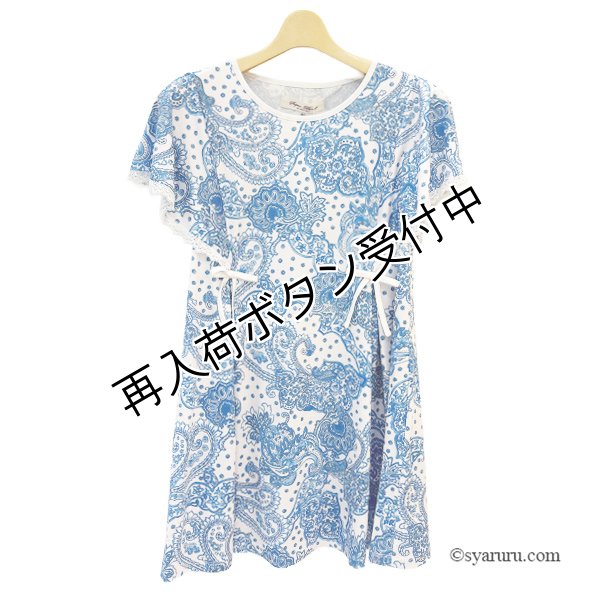 画像4: 【SALE 50％ 2026春夏SuperBeauty】ペイズリー柄プリントチュニックTシャツ (4)