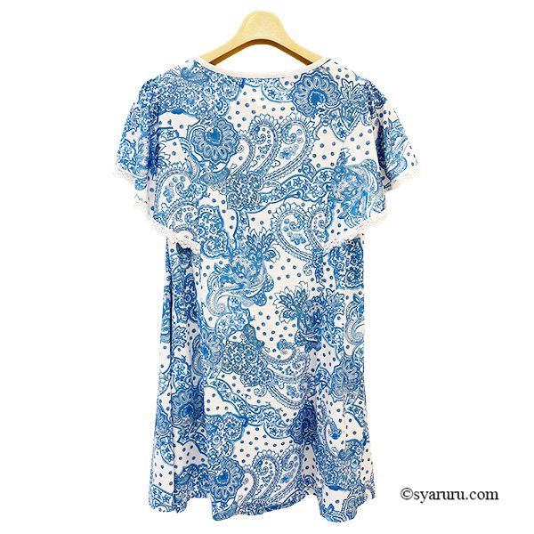 画像5: 【SUMMER SALE30％ 2026春夏SuperBeauty】ペイズリー柄プリントチュニックTシャツ (5)