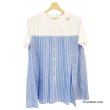 画像2: 【SUMMER SALE30％ 2026春夏SuperBeauty】ストライプ柄胸元切替チュニックTシャツ (2)