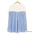 画像3: 【SUMMER SALE30％ 2026春夏SuperBeauty】ストライプ柄胸元切替チュニックTシャツ (3)