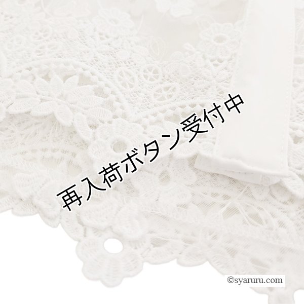 画像5: 【SuperBeauty ＜クーポン+POINT利用可＞】花モチーフ×刺しゅう入り オーガンジー素材ブラウス (5)