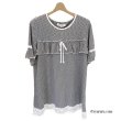 画像2: 【SUMMER SALE 50%OFF SuperBeauty】ストレッチギンガム素材　チュニックＴシャツ (2)