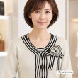 画像3: ラメ入りコサージュ付配色カーディガン【 新作 SuperBeauty 2026 秋冬 】 (3)