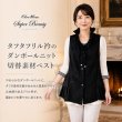 画像1: タフタフリル衿のダンボールニット切替素材ベスト【 新作 SuperBeauty 2026 秋冬 】 (1)
