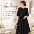 画像1: ベロア×タフタ素材スパンコール使いロングワンピース【 新作 SuperBeauty 2026 秋冬 】 (1)