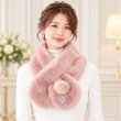 画像2: 花モチーフ×ビジュー付エコファーストール【 新作 SuperBeauty 2026 秋冬 】 (2)