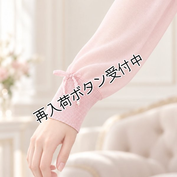 画像6: ＜SYARURU 誕生祭9/30まで＞リボン柄ジャガードシアースリーブチュニック【 新作 SuperBeauty 2026 秋冬 】 (6)