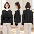 画像7: ベロア袖×ポケットデザイン ノーカラージャケット【 新作 SuperBeauty 2026 秋冬 】 (7)